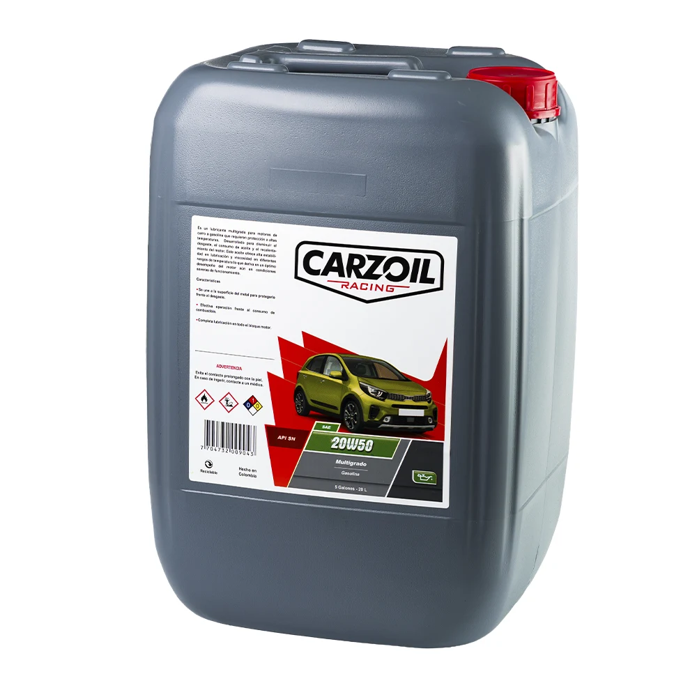 Lubricantes Carzoil Premium - Lubricante 20W50 Multigrado para Gasolina Garrafa
