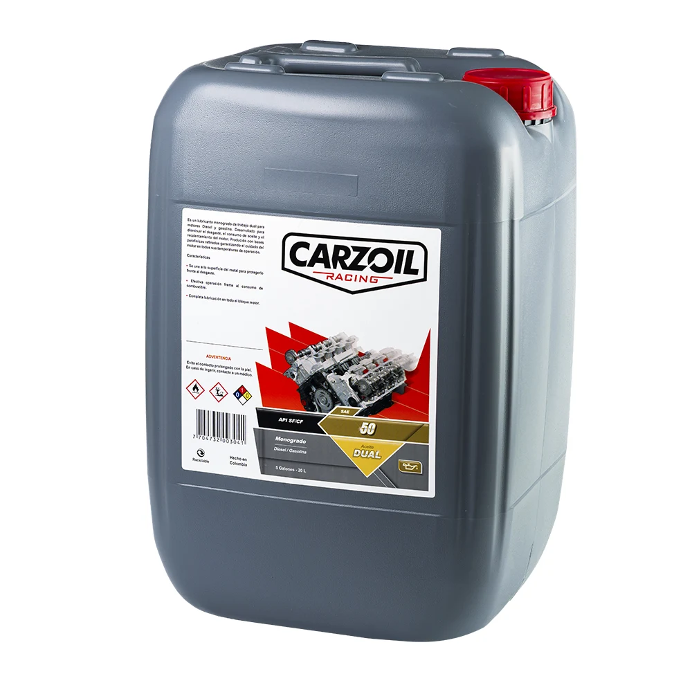 Lubricantes Carzoil Premium - SAE 50 Dual Monogrado Diesel y Gasolina Garrafa