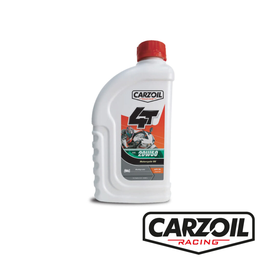 Lubricantes Carzoil Premium - Lubricante Premium Moto 4T 20W - 50 API SL JASO 1/4 Carzoil